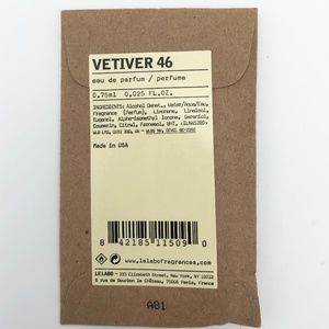 Le Labo Vetiver 46 - 0.75ml Travel Size Vial NEW In Sealed Pouch
